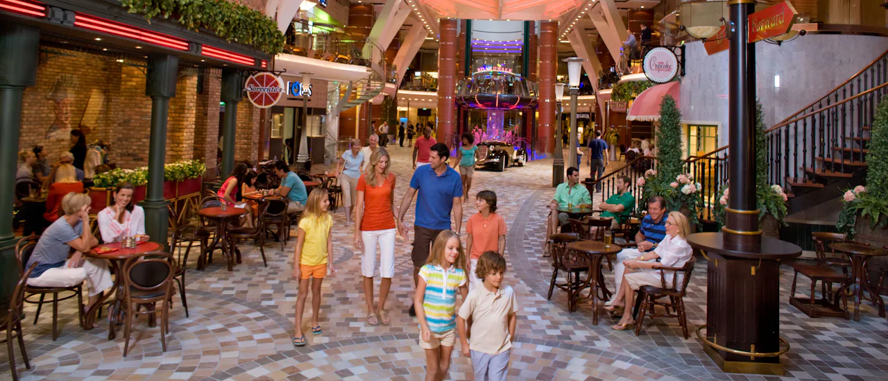 Take a stroll around shops, bars and restaurants on the Royal Promenade