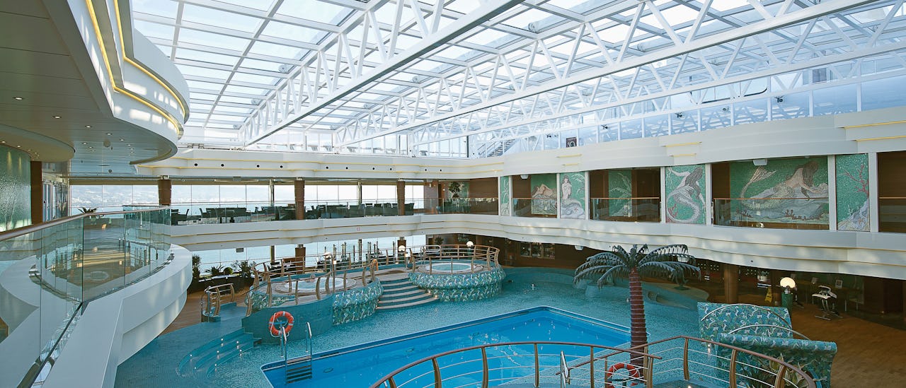 The pool with retractable roof