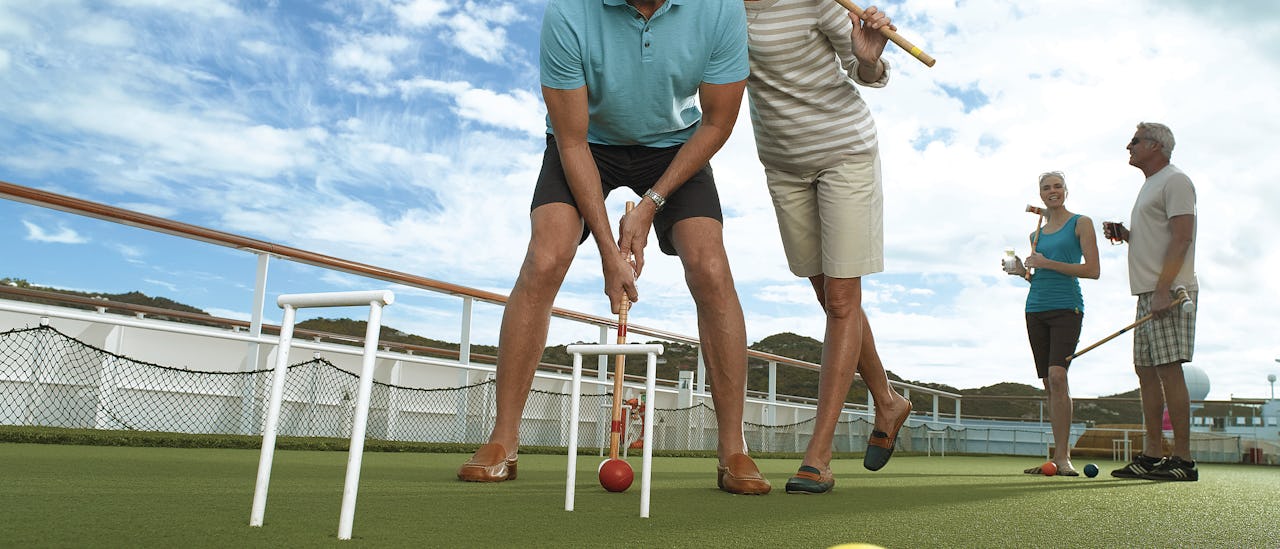 Play croquet on board