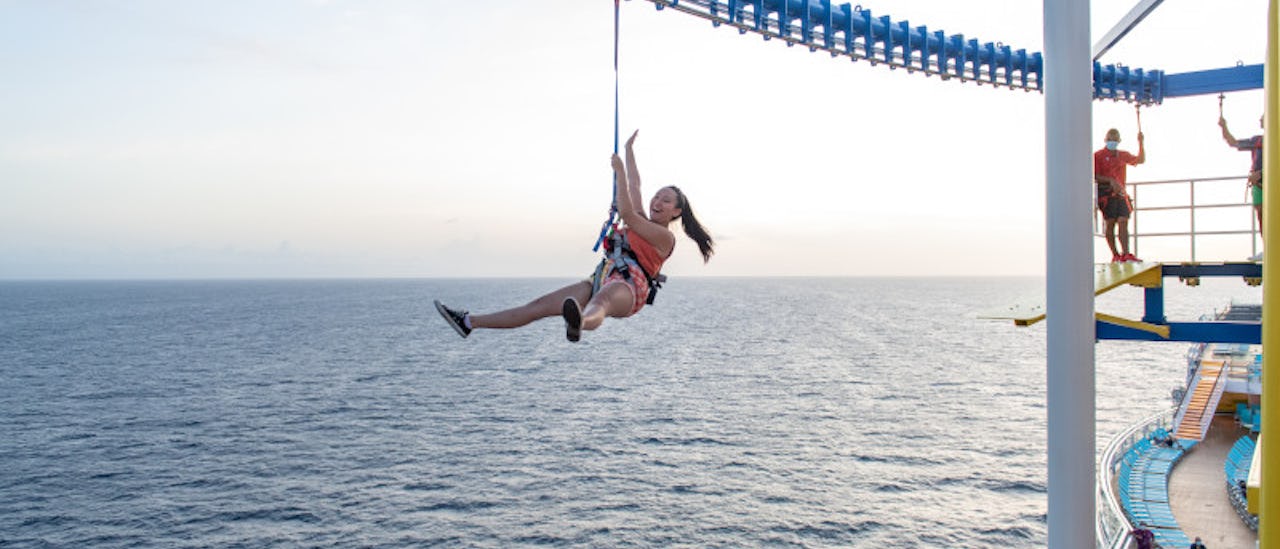 Who's up first on the zipline?