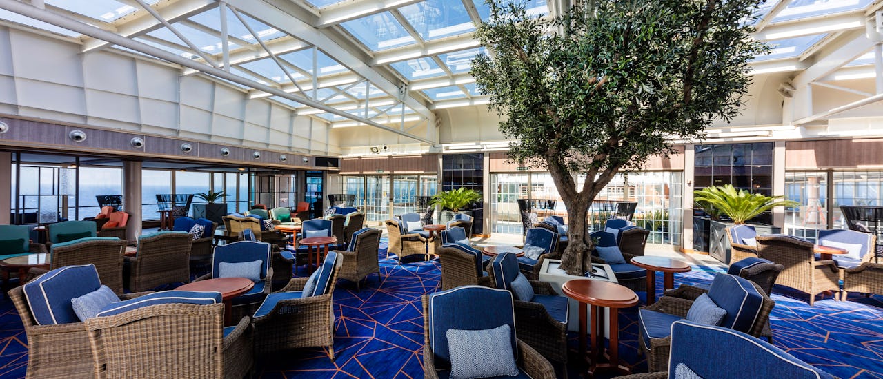 Enjoy a snack in the winter garden