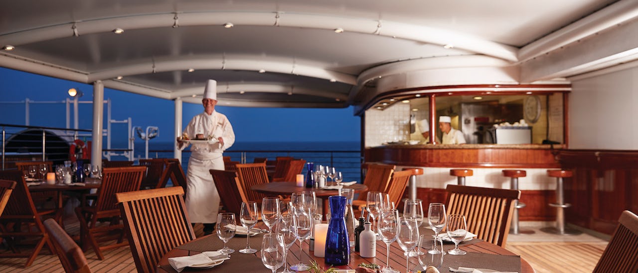 The Grill features lava stone cooking at its finest.