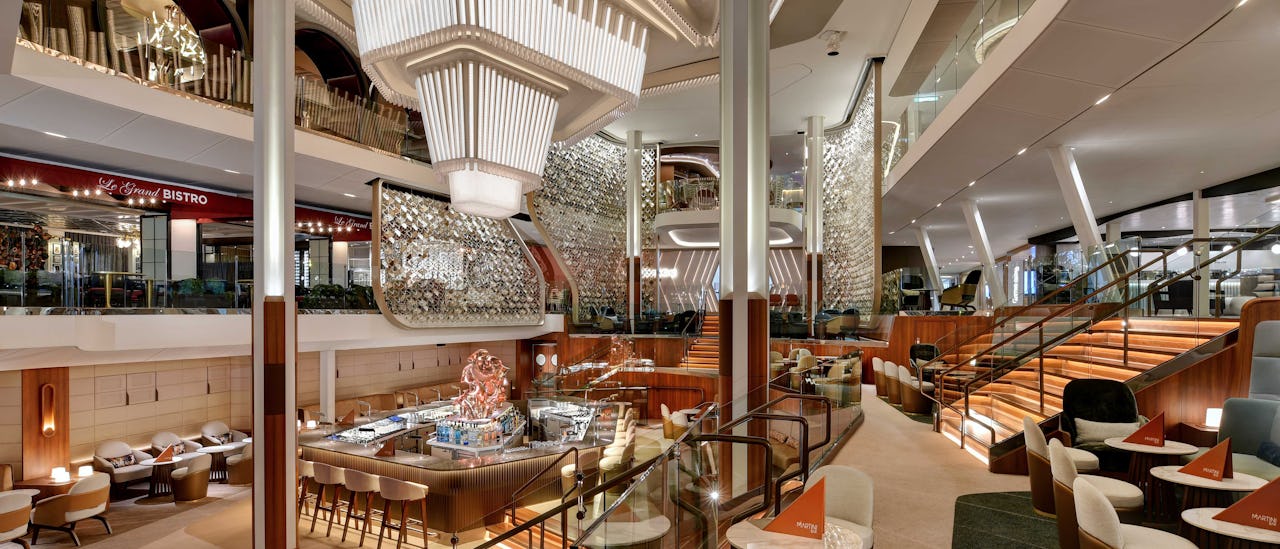 Grand Plaza's chandelier features a new shape and hundreds of LED lights