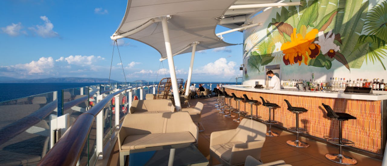 Sunset Bar, a chic, Moroccan-inspired space that is the perfect place to enjoy a cocktail