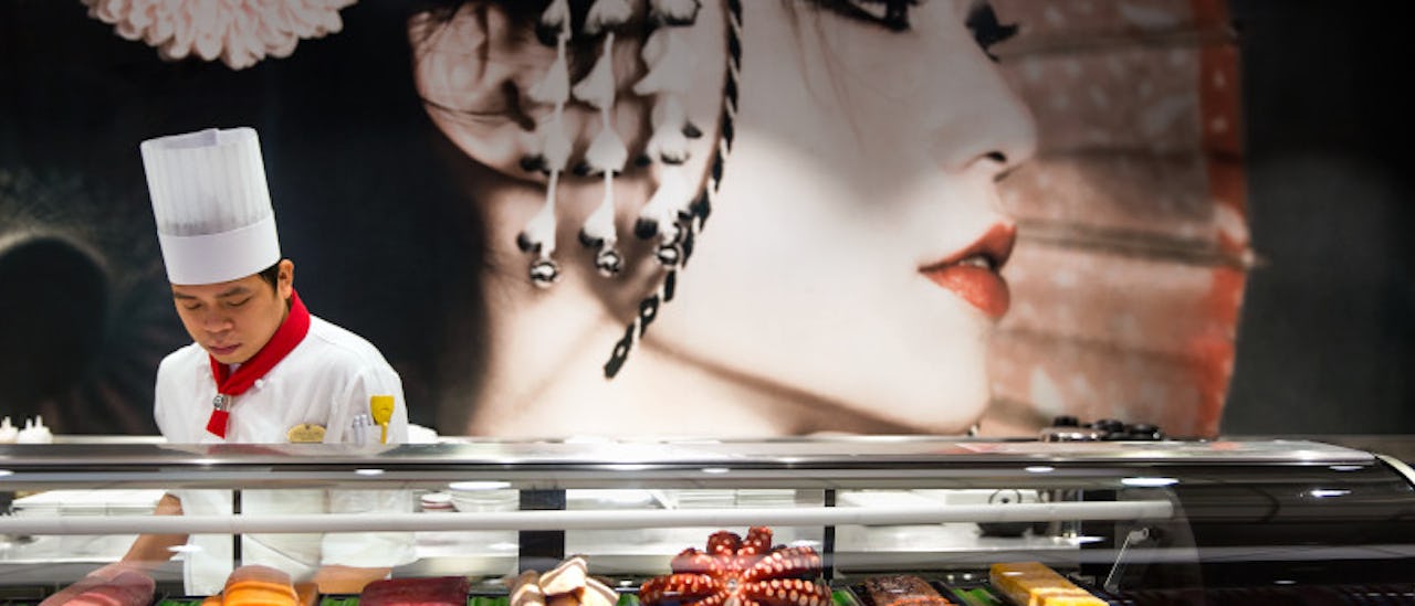 Izumi offers an exotic Asian-inspired experience with fresh sushi, sashimi, and nigiri