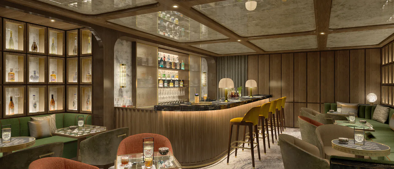 Enjoy locally-inspired cocktails and drinks in S.a.l.t. Bar. (rendered image) .