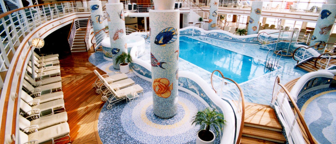 One of four pool decks